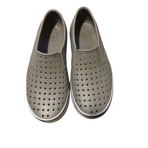 Native Unisex Gray Miles Loafer Shoe Flat Size Mens 5 Womens 7 Sneaker